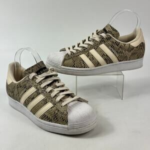 Adidas Superstar Snakeskin GW2192 Wonder White Core Black Women’s Size 8 Shoes